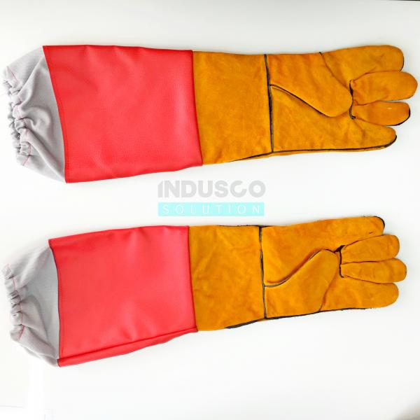 Sandstrahl-Handschuhe aus Leder mit Ärmel Bild